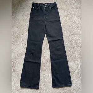 levi’s ribcage black jeans 26